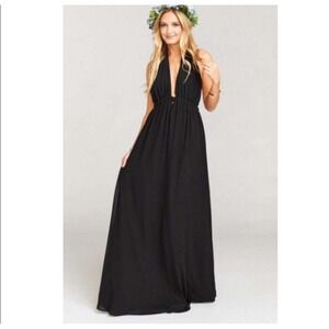 Show Me Your Mumu black Luna halter dress